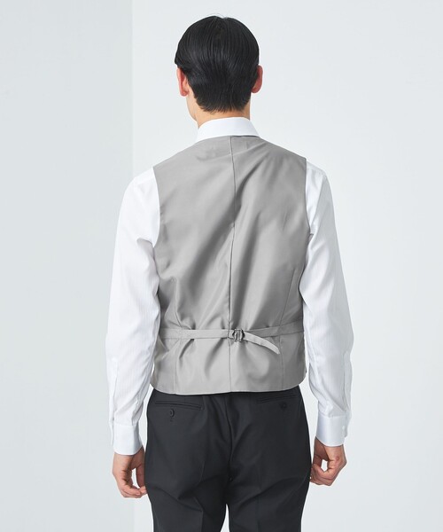 green label relaxing（グリーンレーベルリラクシング）の「TW トロピカル 柄 5B オッドベスト（スーツベスト・メンズ・ネイビー/ライトグレー・XL/L/M/S）」の18枚目の写真