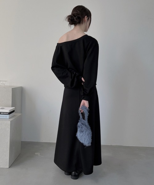 【SCULPTOR】アイレットニットスカート ブラック WOOL SINGLE R-TUBE SKIRT(S Black): Vintage 1.2｜THE SHOP