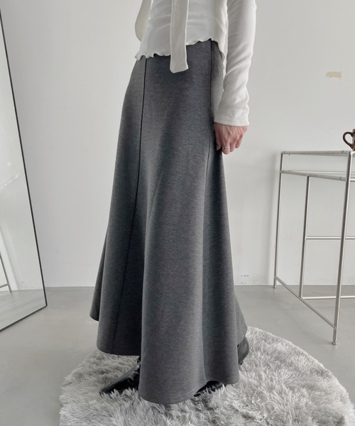 bita.（ビタ）の「ダンボールニットロングスカート（スカート・レディース・グレー/ブラック・MEDIUM/LARGE）」の8枚目の写真