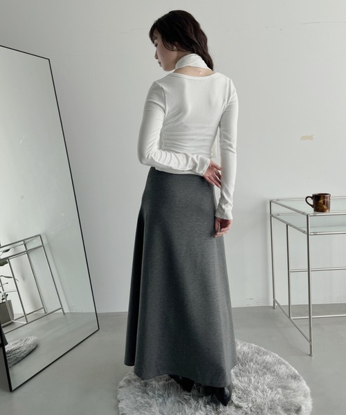bita.（ビタ）の「ダンボールニットロングスカート（スカート・レディース・グレー/ブラック・MEDIUM/LARGE）」の15枚目の写真