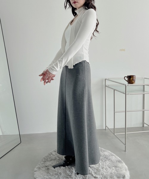 bita.（ビタ）の「ダンボールニットロングスカート（スカート・レディース・グレー/ブラック・MEDIUM/LARGE）」の14枚目の写真