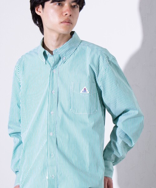 GEVACO（ゲバコ）の「【EXCLUSIVE】【GEVACO/ゲバコ】ベーシックボタンダウンシャツ（無地/ストライプ）（シャツ/ブラウス・メンズ・イエロー/ブルー/ブルー系その他/レッド系その他/グリーン系その他・M/L）」の2枚目の写真