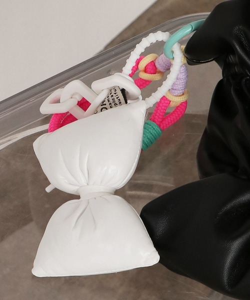 セール】Fluffy cushion ribbon key holder/ふっくらクッションリボン