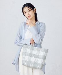 MONO COMME CA | ギンガムチェック かごバッグ(かごバッグ)