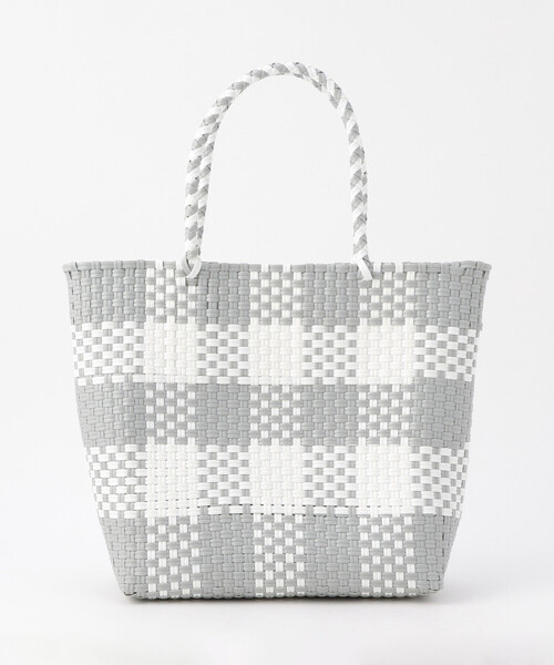 MONO　COMME CA（モノコムサ）の「ギンガムチェック かごバッグ（かごバッグ・レディース・ブラック/グレー・FREE）」の12枚目の写真