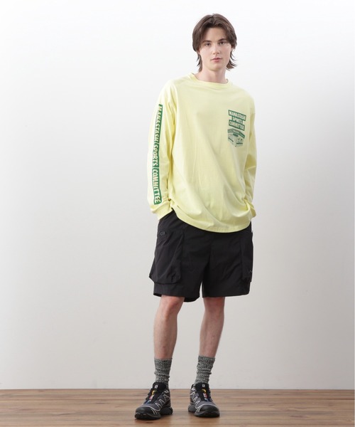 MANASTASH(マナスタッシュ)の「MANASTASH/マナスタッシュ CiTee L/S TEE SSD/SPORTS STORE DAY/シティ ロンT スポーツストア デイ(Tシャツ/カットソー・メンズ・ホワイト/イエロー/ブラック・L/XL/S/M)」の14枚目の写真