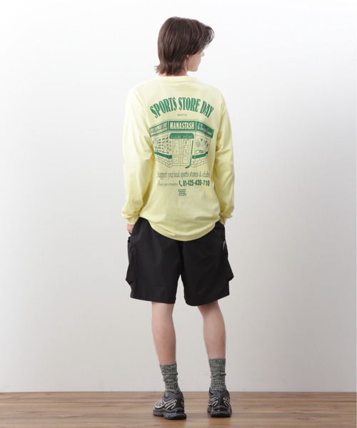 MANASTASH(マナスタッシュ)の「MANASTASH/マナスタッシュ CiTee L/S TEE SSD/SPORTS STORE DAY/シティ ロンT スポーツストア デイ(Tシャツ/カットソー・メンズ・ホワイト/イエロー/ブラック・L/XL/S/M)」の15枚目の写真