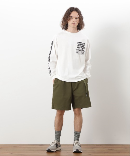 MANASTASH(マナスタッシュ)の「MANASTASH/マナスタッシュ CiTee L/S TEE SSD/SPORTS STORE DAY/シティ ロンT スポーツストア デイ(Tシャツ/カットソー・メンズ・ホワイト/イエロー/ブラック・L/XL/S/M)」の9枚目の写真