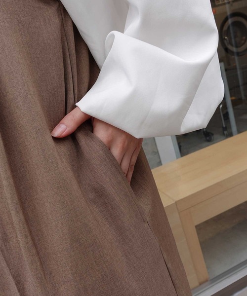 CORNERS by KR（コーナーズバイケーアール）の「【CORNERS by KR】ワイドサロペット（サロペット/オーバーオール・レディース・モカ/ブラック/グレー・M）」の11枚目の写真