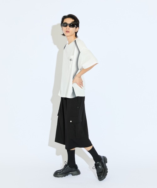 Lui's（ルイス）の「【Neucon/ニューコン】スプレーデザイン刺繍ロゴBIGTシャツ（Tシャツ/カットソー・メンズ・ブラック/グレー/ホワイト・FREE）」の7枚目の写真