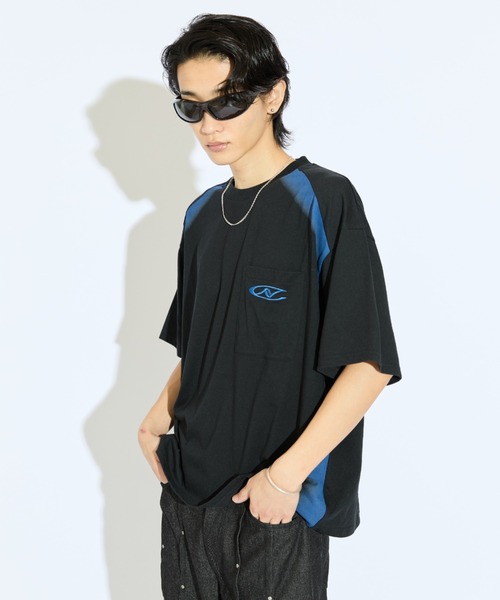 Lui's（ルイス）の「【Neucon/ニューコン】スプレーデザイン刺繍ロゴBIGTシャツ（Tシャツ/カットソー・メンズ・ブラック/グレー/ホワイト・FREE）」の10枚目の写真