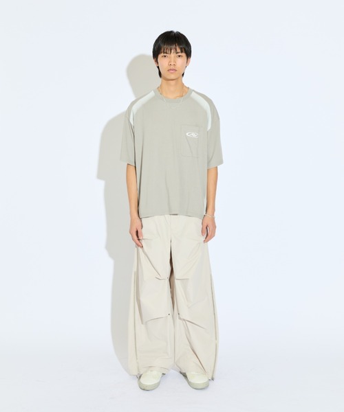 Lui's（ルイス）の「【Neucon/ニューコン】スプレーデザイン刺繍ロゴBIGTシャツ（Tシャツ/カットソー・メンズ・ブラック/グレー/ホワイト・FREE）」の18枚目の写真