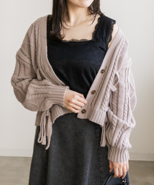 CLETTE(クレット)の「スクエアネックレースタンクトップ(タンクトップ・レディース・オフホワイト/ブラック・3L/LL/5L/4L)」の16枚目の写真