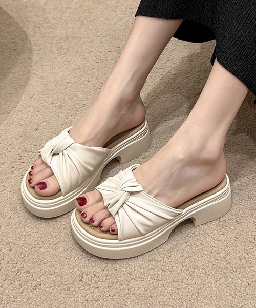 セール】【shoes 365】クロスデザイン厚底サンダル（サンダル