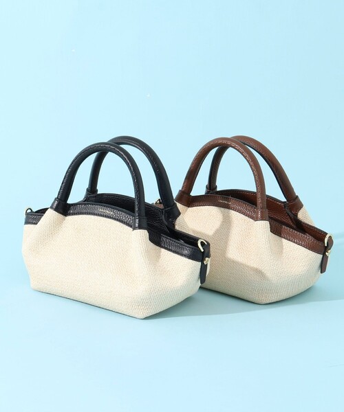 NOLLEY’S（ノーリーズ）の「【LORISTELLA/ロリステッラ】雑材コンビミニバッグmade in italy（バックパック/リュック・レディース・ブラウン/ブラック・FREE）」の5枚目の写真