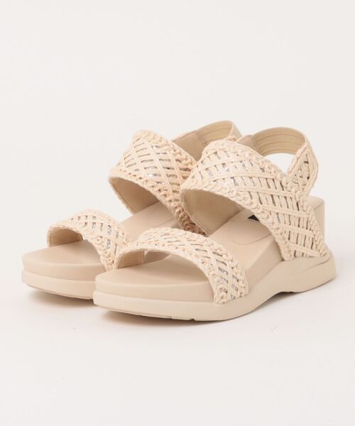 メッシュストラッププラットフォームサンダル