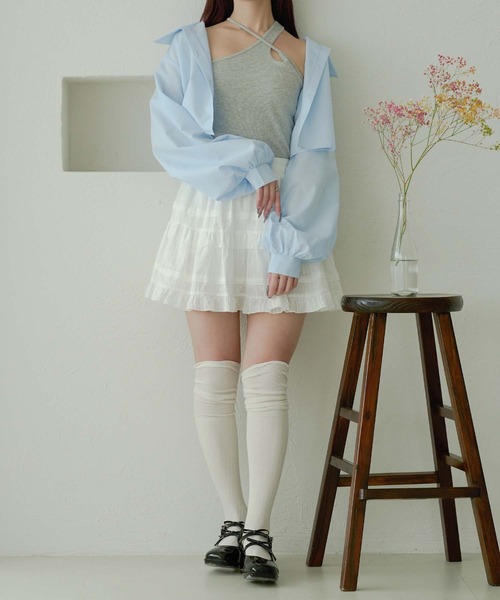 Ambre Neige(アンブルネージュ)の「asymmetry camisole / アシメカップ付きキャミソール(キャミソール・レディース・ブラック/グレー/アイボリー・FREE)」の20枚目の写真