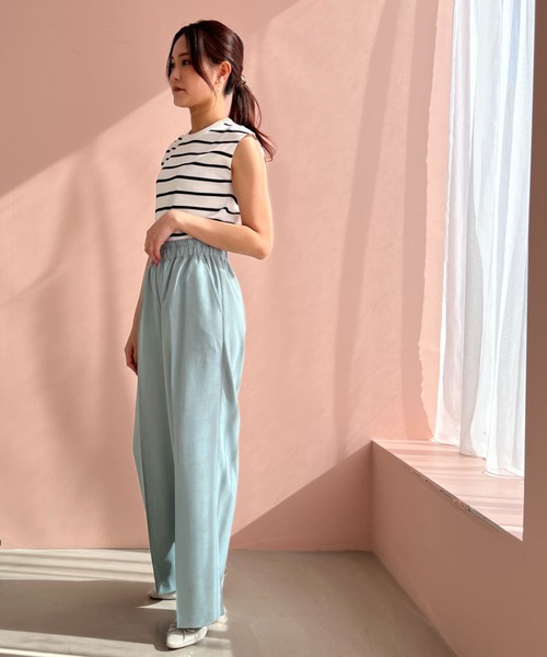MISCH MASCH(ミッシュマッシュ)の「一部店舗限定 センタープレスイージーパンツ(その他パンツ・レディース・ベージュ/ブルー/グレー・S/M)」の5枚目の写真