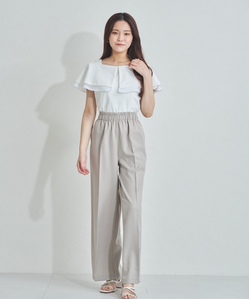 MISCH MASCH(ミッシュマッシュ)の「一部店舗限定 センタープレスイージーパンツ(その他パンツ・レディース・ベージュ/ブルー/グレー・S/M)」の7枚目の写真