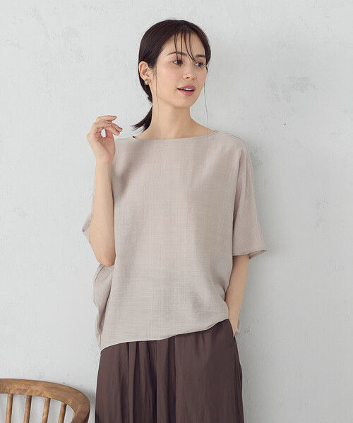 COMME CA ISM(コムサイズム)の「日本の色 Tブラウス(シャツ/ブラウス・レディース・ホワイト/チャコール/ネイビー/カーキ/サックスブルー/グレイッシュベージュ・FREE)」の22枚目の写真