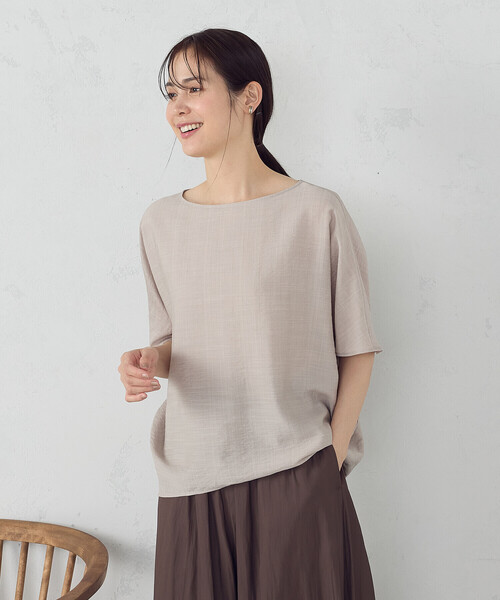 COMME CA ISM(コムサイズム)の「日本の色 Tブラウス(シャツ/ブラウス・レディース・ホワイト/チャコール/ネイビー/カーキ/サックスブルー/グレイッシュベージュ・FREE)」の20枚目の写真