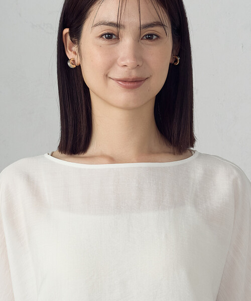 COMME CA ISM(コムサイズム)の「日本の色 Tブラウス(シャツ/ブラウス・レディース・ホワイト/チャコール/ネイビー/カーキ/サックスブルー/グレイッシュベージュ・FREE)」の16枚目の写真