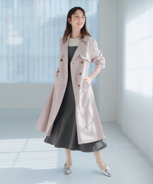 セール】2025春夏新作 ドッキングシャンブレーワンピース（ワンピース