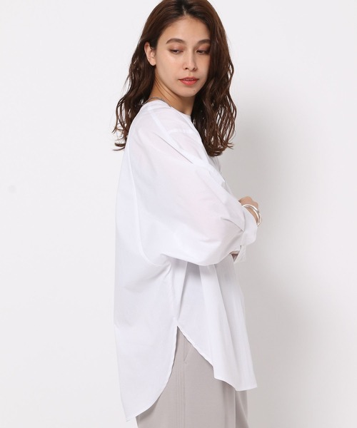 HEREIAM（ヘレイアム）の「【HEREIAM】2WAYドルマンブラウス（シャツ/ブラウス・レディース・ネイビー/ホワイト/ライトブルー・FREE）」の22枚目の写真