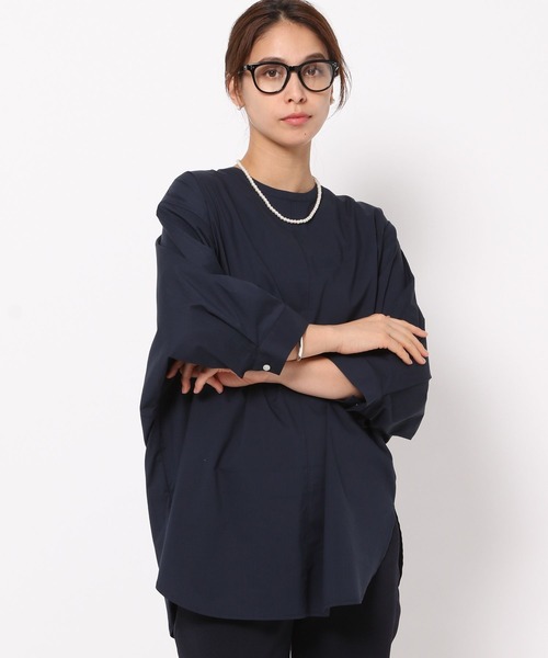 HEREIAM（ヘレイアム）の「【HEREIAM】2WAYドルマンブラウス（シャツ/ブラウス・レディース・ネイビー/ホワイト/ライトブルー・FREE）」の9枚目の写真