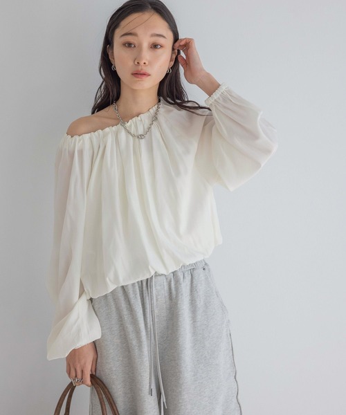 JEANASIS【完売品】2025年新作✴︎新品タグ付き2WAYバルーンブラウス セール】2WAYバルーンブラウス/328075（シャツ/ブラウス