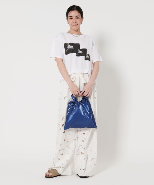 BEAUTY&YOUTH UNITED ARROWS(ビューティーアンドユースユナイテッドアローズ)の「メタリック ギャザー クリテハンドル バッグ(トートバッグ・レディース・ロイヤルブルー/シルバー・FREE)」の6枚目の写真