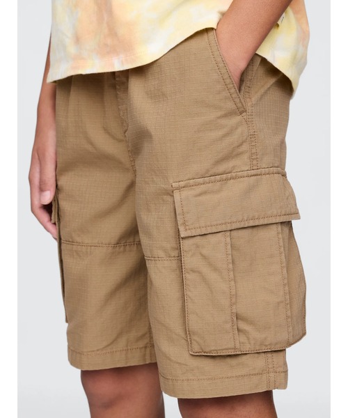GAP（ギャップ）の「7.5インチ リップストップ イージーカーゴショートパンツ (キッズ)（その他パンツ・キッズ・ベージュ/グリーン/ブラック/カーキ・140cm/150cm/120cm/160cm/110cm/130cm）」の3枚目の写真