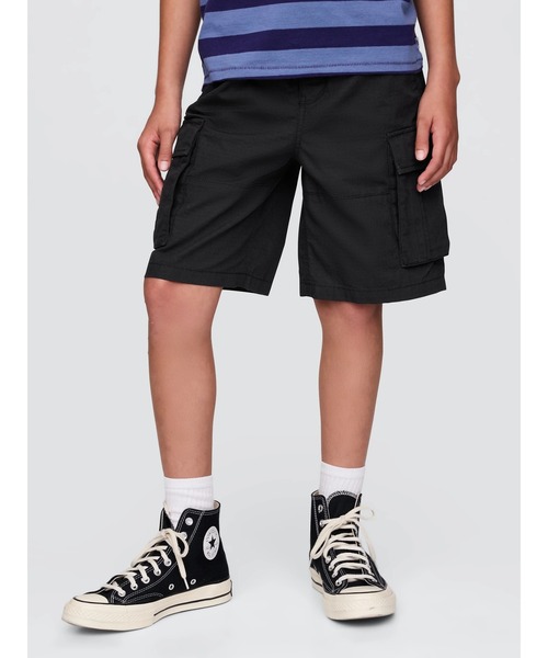 GAP（ギャップ）の「7.5インチ リップストップ イージーカーゴショートパンツ (キッズ)（その他パンツ・キッズ・ベージュ/グリーン/ブラック/カーキ・140cm/150cm/120cm/160cm/110cm/130cm）」の2枚目の写真