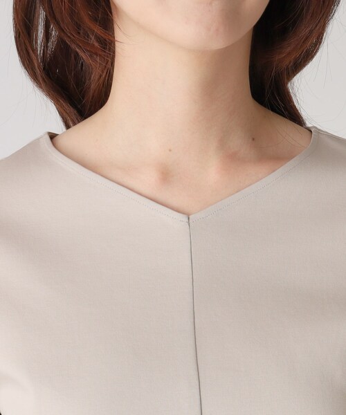 COUP DE CHANCE（クードシャンス）の「【洗える／日本製／袖の異素材使い】ジャージプルオーバー（Tシャツ/カットソー・レディース・ナチュラル/ホワイト/ネイビー・34/36/38/40）」の20枚目の写真