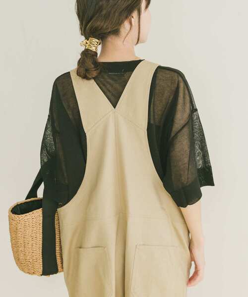 ITEMS URBANRESEARCH（アイテムズ アーバンリサーチ）の「シアーハンソデニットプルオーバー（ニット/セーター・レディース・グリーン/ブラック/グレー系その他・FREE）」の2枚目の写真