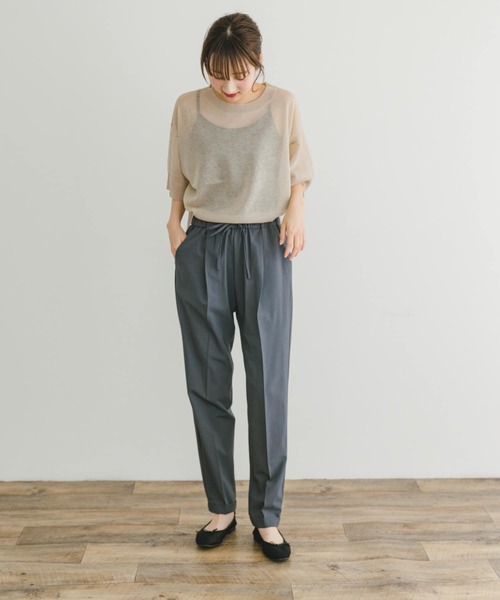 ITEMS URBANRESEARCH（アイテムズ アーバンリサーチ）の「シアーハンソデニットプルオーバー（ニット/セーター・レディース・グリーン/ブラック/グレー系その他・FREE）」の16枚目の写真