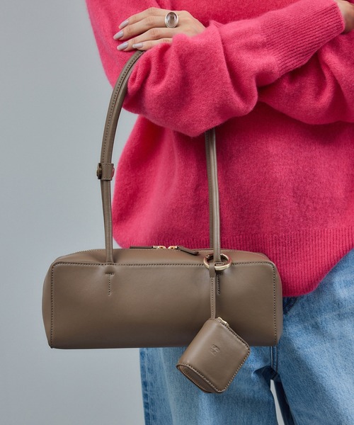 新品 サロン アダムエロペ スプリットレザーワイド バッグ SALON adam et rope'（サロン アダム エ ロペ） ショルダーバッグ