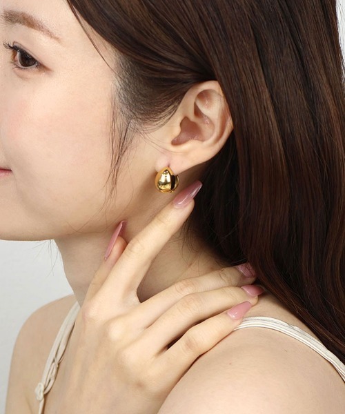 CEMONEMO（セモネモ）の「【金属アレルギー対応】 ワンタッチ ドロップ ピアス / サージカルステンレス316L（ピアス（両耳用）・レディース・ゴールド/シルバー・FREE）」の7枚目の写真
