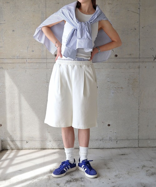 ANME(アンメ)の「裏毛スウェットハーフパンツ(スウェットパンツ・レディース・オートミール/ブラック/オフホワイト・M/L/XL/XXL)」の13枚目の写真