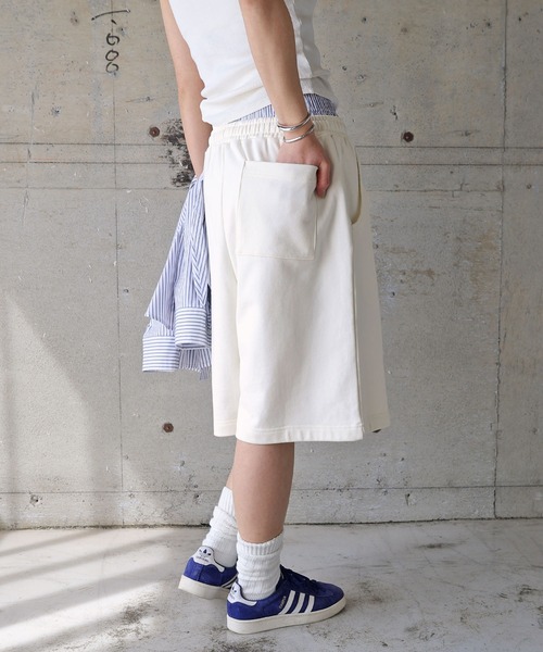 ANME(アンメ)の「裏毛スウェットハーフパンツ(スウェットパンツ・レディース・オートミール/ブラック/オフホワイト・M/L/XL/XXL)」の15枚目の写真