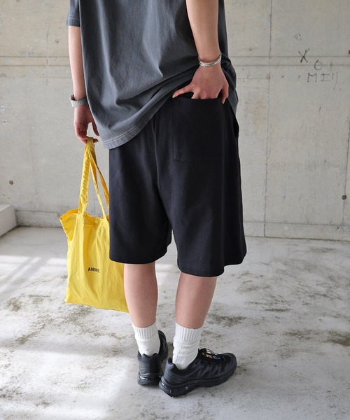 ANME(アンメ)の「裏毛スウェットハーフパンツ(スウェットパンツ・レディース・オートミール/ブラック/オフホワイト・M/L/XL/XXL)」の4枚目の写真