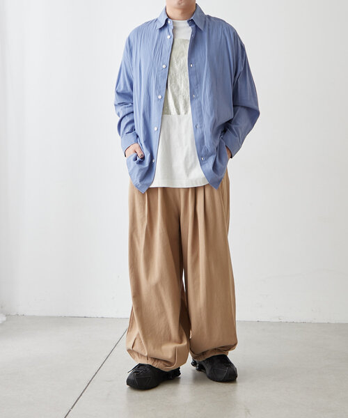 NUNIFE(ユニフィー)の「【NUNIFE】後ろロゴ刺繍チェックシャツ【ユニセックス】(シャツ/ブラウス・レディース・オフホワイト/オレンジ/ブルー/ブルー系その他/イエロー/ピンク・FREE)」の19枚目の写真