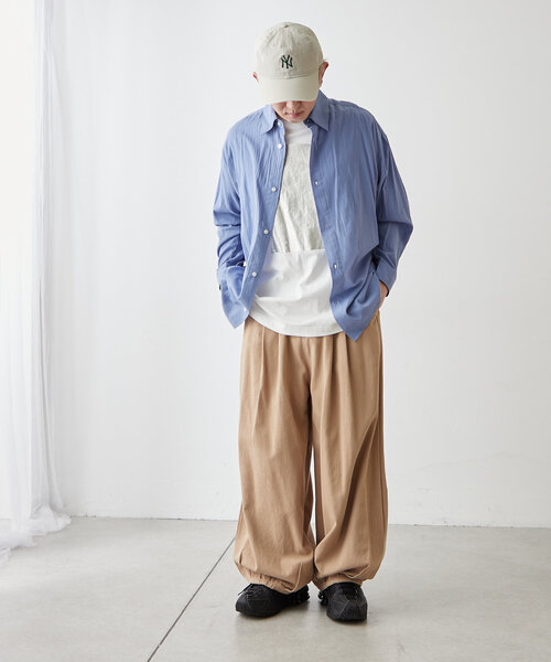 NUNIFE(ユニフィー)の「【NUNIFE】後ろロゴ刺繍チェックシャツ【ユニセックス】(シャツ/ブラウス・レディース・オフホワイト/オレンジ/ブルー/ブルー系その他/イエロー/ピンク・FREE)」の20枚目の写真