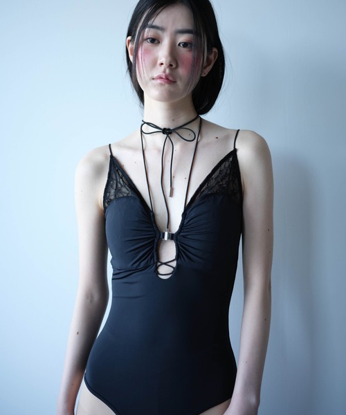 Chloe LINGERIE レースが素敵なキャミソール　未使用 ヘンリーネックレースボリュームキャミソール | ファッション