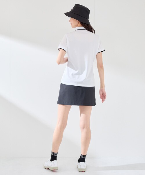 JUN&ROPE'（ジュンアンドロペ）の「【UV CARE】【吸水速乾】【ストレッチ】クールマックス半袖ポロ（ポロシャツ・レディース・ホワイト/ブラック・M/S/L）」の11枚目の写真