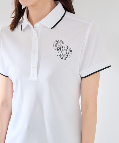 JUN&ROPE'（ジュンアンドロペ）の「【UV CARE】【吸水速乾】【ストレッチ】クールマックス半袖ポロ（ポロシャツ・レディース・ホワイト/ブラック・M/S/L）」の17枚目の写真