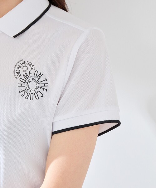 JUN&ROPE'（ジュンアンドロペ）の「【UV CARE】【吸水速乾】【ストレッチ】クールマックス半袖ポロ（ポロシャツ・レディース・ホワイト/ブラック・M/S/L）」の18枚目の写真