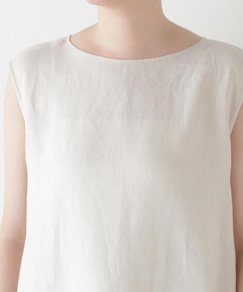 human woman（ヒューマンウーマン）の「◆【WEB・一部店舗限定】リネンボートネックロングワンピース（ワンピース・レディース・ホワイト系その他/ピンク・MEDIUM）」の13枚目の写真