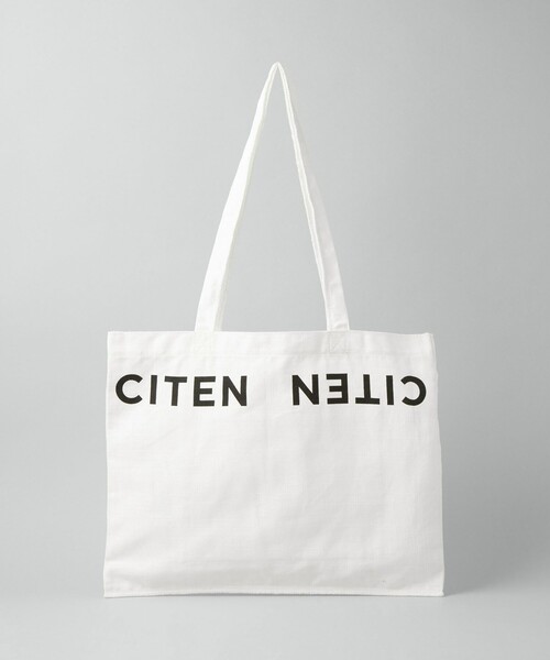 【関税込み】ロゴプリント ジップ トート バッグ CITEN＞CITENロゴプリントトート（トートバッグ）｜CITEN