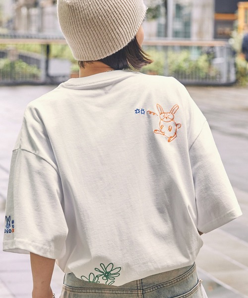 DOD/ディーオーディー 別注 グラフィックランダム刺繍 半袖Tシャツ